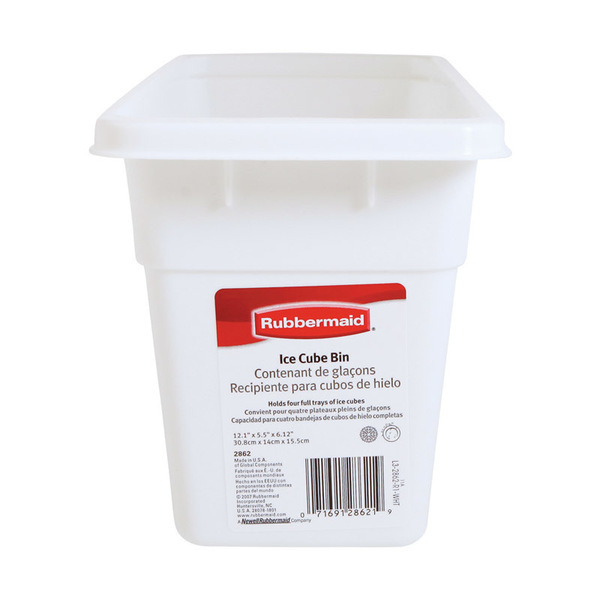 Rubbermaid Ice Bin 11.5X4.75X6 Wht 2862-RD-WHT